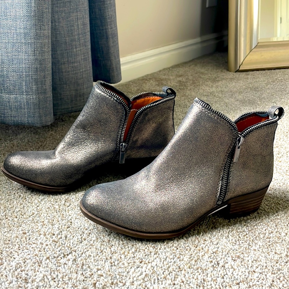 Lucky Brand Ankle Booties - Pewter Color